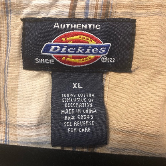 Dickies Western Button Down Short Sleeve Shirt XL - Picture 6 of 6